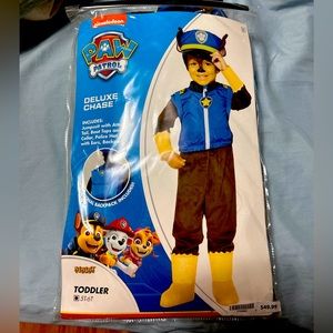 Chase Paw Patrol Costume, size 5T-6T (fits better as a 5T we found)